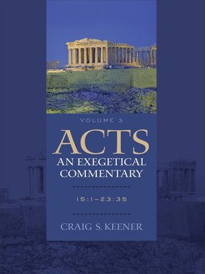 cover image of Acts, An Exegetical Commentary, Volume 3
